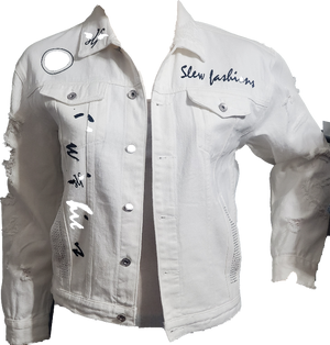 White Custom Jean Jacket (Unisex)