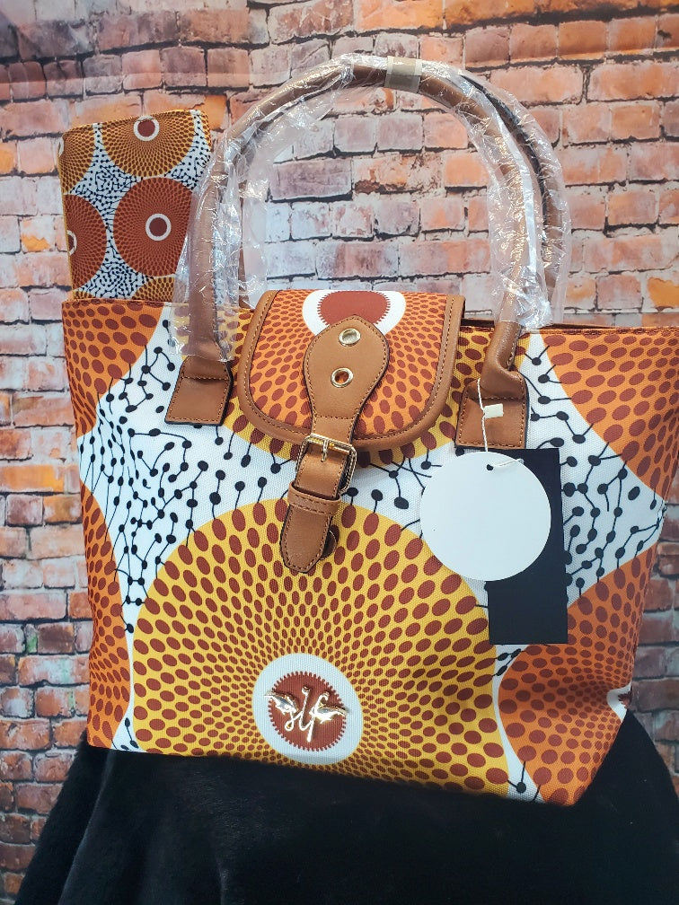 Urban Pattern Fabric Handbag Set
