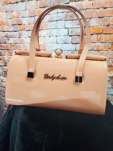 Nude Patent Leather Handbag