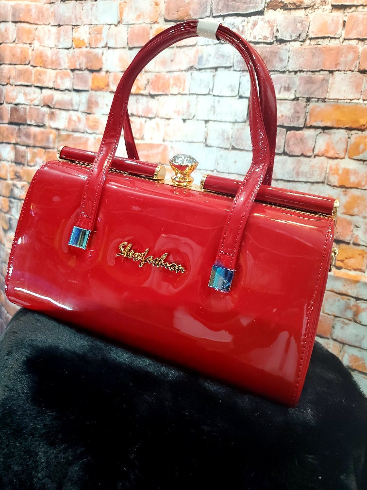 Red Patent Leather Handbag