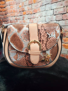 Snake Skin Crossbody Handbag