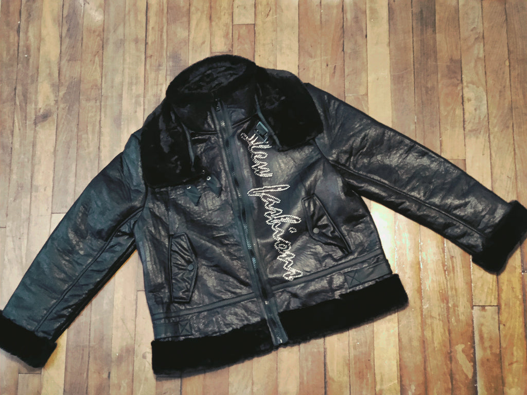 Women's Black Shearling Coat